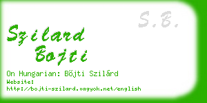 szilard bojti business card