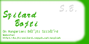 szilard bojti business card